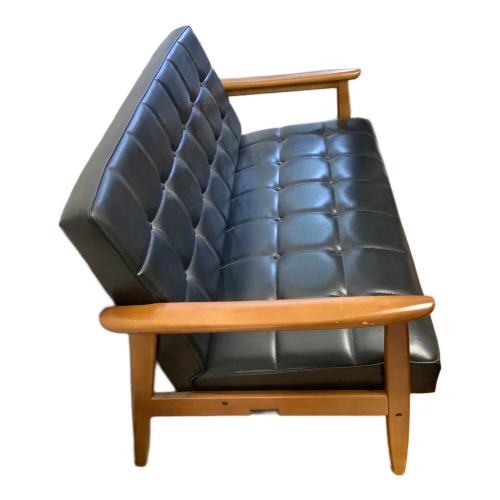 カリモク60 (カリモクロクマル) 2人掛けソファー スタンダードブラック Kチェア 281 合皮