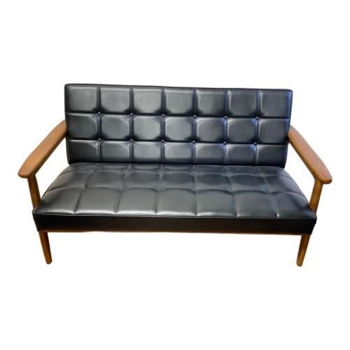 カリモク60 (カリモクロクマル) 2人掛けソファー スタンダードブラック Kチェア 281 合皮