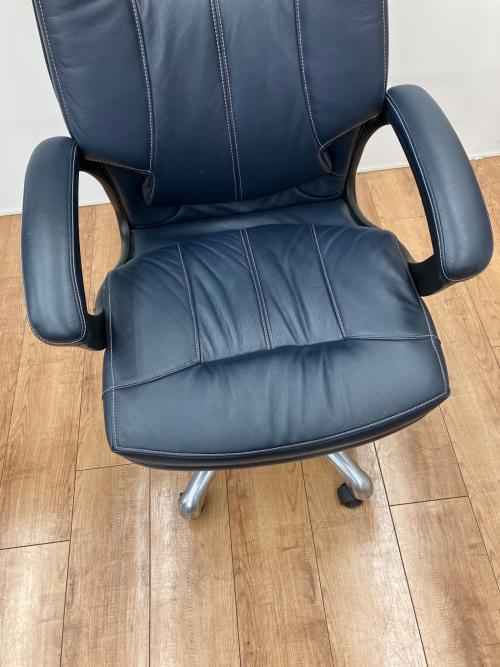 ITOKI (イトーキ) カテドラチェアYJ3Hタイプ ハイバック ネイビー