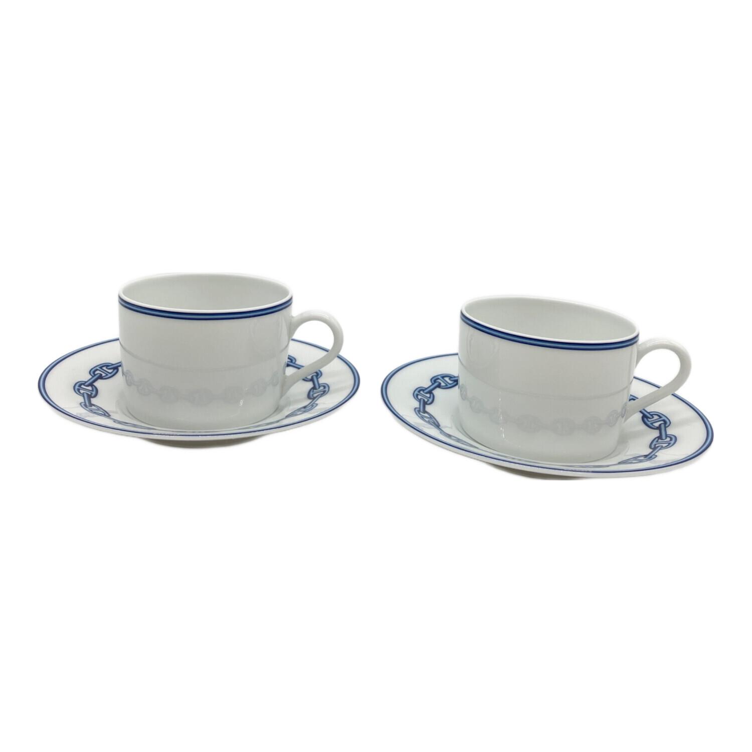 ☆廃盤品☆HERMES カップソーサ シェーヌダンクル HERMES (エルメス) シェーヌダンクル カップ&ソーサー 2Pセット