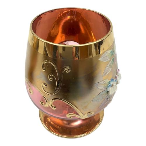 BOHEMIA GLASS (ボヘミア グラス) グラス レッド 金彩 変色有