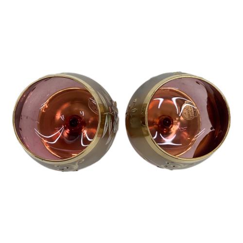 BOHEMIA GLASS (ボヘミア グラス) グラス レッド 金彩 変色有