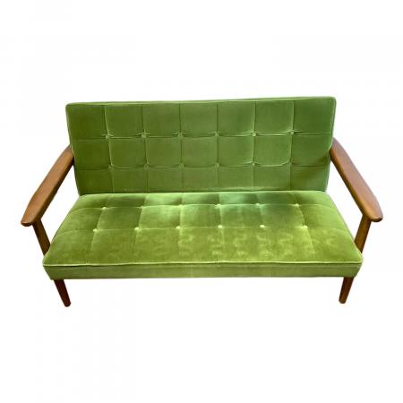 K♢155 カリモク Kチェア 2シーター W36173QW モケットグリーン K♢155 カリモク Kチェア 2シーター W36173QW モケットグリーン K