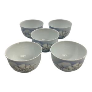 深川製磁 (フカガワセイジ) 湯呑み 5P 富士に白梅