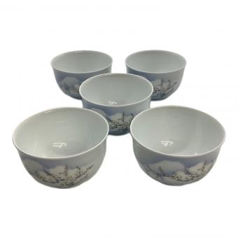 深川製磁 (フカガワセイジ) 湯呑み 5P 富士に白梅