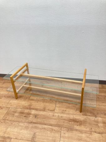 KANADEMONO (カナデモノ) テレビボード 天板ガラス2段