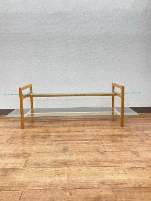 KANADEMONO (カナデモノ) テレビボード 天板ガラス2段