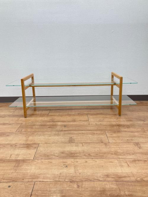 KANADEMONO (カナデモノ) テレビボード 天板ガラス2段