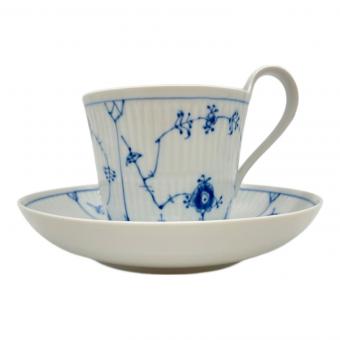 ROYAL COPENHAGEN (ロイヤル・コペンハーゲン) ブルーフルーテッド・プレイン ハイハンドルカップ&ソーサー