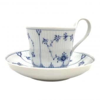 ROYAL COPENHAGEN (ロイヤル・コペンハーゲン) ブルーフルーテッド・プレイン ハイハンドルカップ&ソーサー