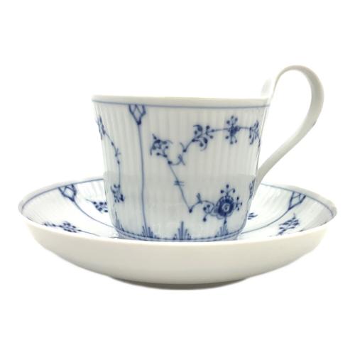 ROYAL COPENHAGEN (ロイヤル・コペンハーゲン) ブルーフルーテッド・プレイン ハイハンドルカップ&ソーサー