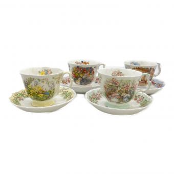 ROYAL DOULTON (ロイヤルドルトン) ブランべリーヘッジ フォーシーズンズ カップ&ソーサー 4Pセット