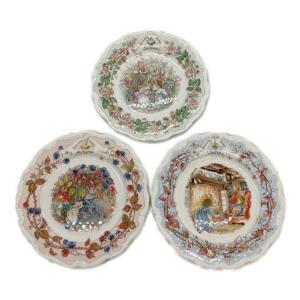 ROYAL DOULTON (ロイヤルドルトン) ブランベリーヘッジ フォーシーズンズ プレート 3Pセット