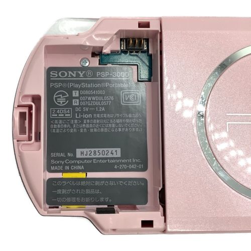 SONY (ソニー) PSP ブロッサムピンク 動作確認済 バッテリー状態不明 ...