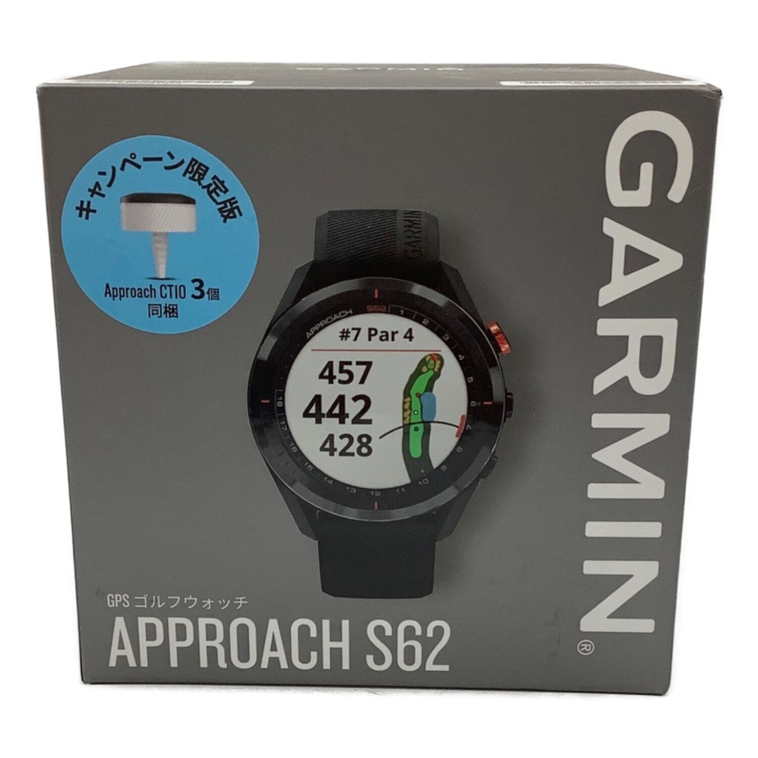 GARMIN (ガーミン) ゴルフGPSナビ ブラック APPROACH S62 箱/充電