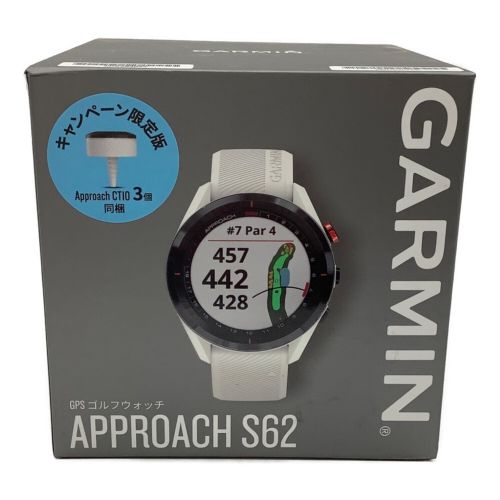 GARMIN (ガーミン) ゴルフGPSナビ ホワイト APPROACH S62 箱/充電 ...
