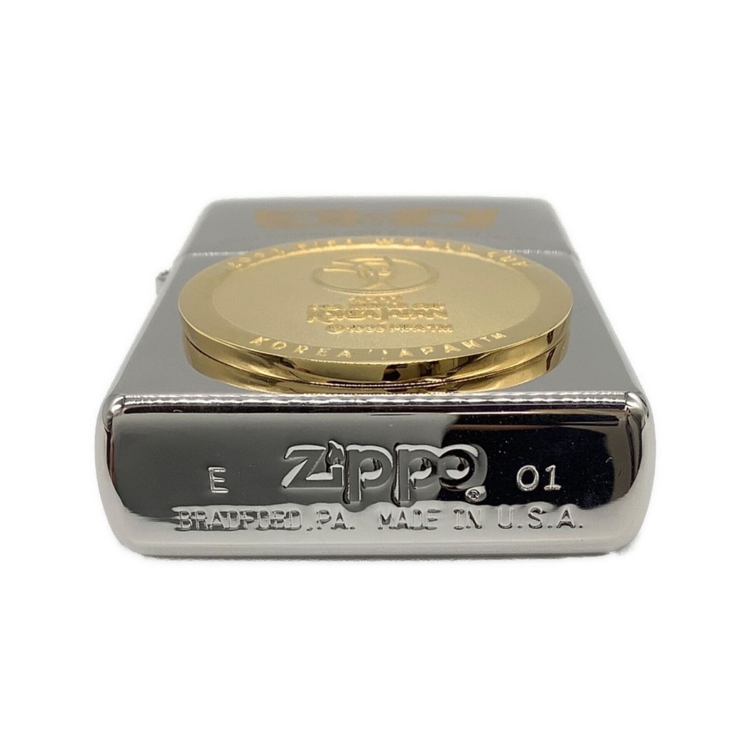 希少ジッポーライターZIPPO 2002年日韓ワールドカップ記念 金