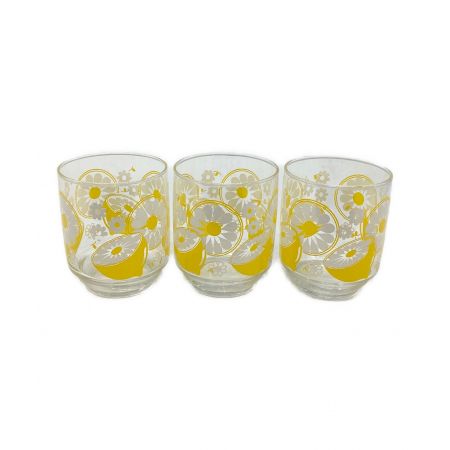 東洋ガラス TOYO GLASS レトログラスセット レモン柄 デッドストック 箱付 6Pセット