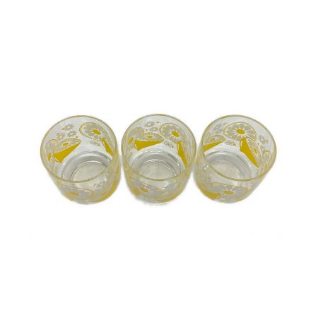 東洋ガラス TOYO GLASS (トウヨウガラス) レトログラスセット レモン柄　デッドストック 長期保管品 箱付 6Pセット