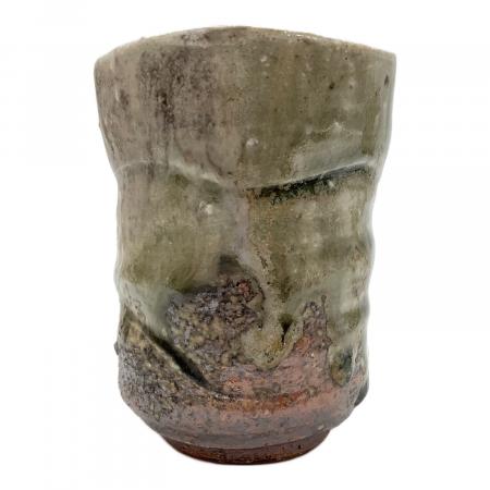 1080★新学【師＆父：新歓嗣】伊賀鎬湯のみC★ビードロ★共箱・共布 1080様専用☆新学【師＆父：新歓嗣】伊賀鎬湯のみC☆ビードロ