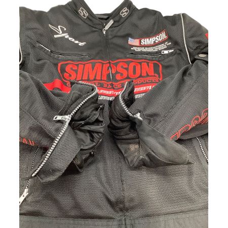 SIMPSON (シンプソン) メッシュジャケット Lサイズ ブラック×レッド 60周年モデル