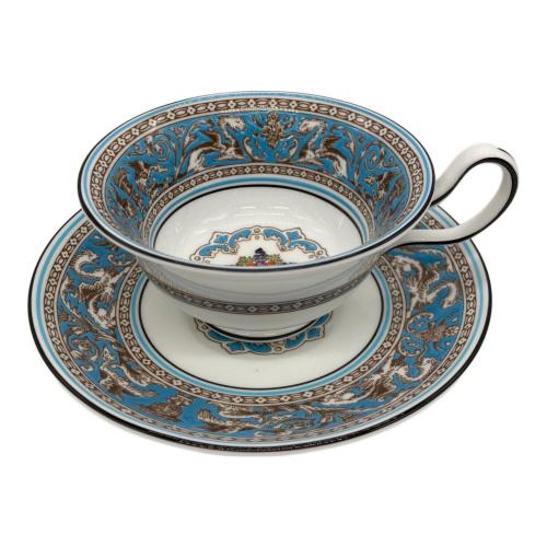 Wedgwood (ウェッジウッド) ティーカップ&ソーサー 本体のみ フロレンティーン・ターコイズ ピオニー