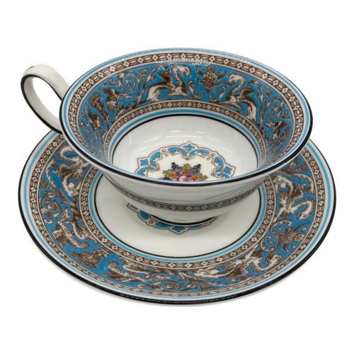 Wedgwood (ウェッジウッド) ティーカップ&ソーサー 本体のみ フロレンティーン・ターコイズ ピオニー