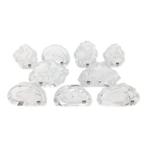 MINIATURE COLLECTION クリスタルレリーフ MATS JONASSON(マッツ・ジョナサン)作 9個セット