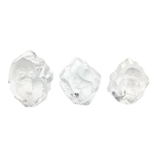 MINIATURE COLLECTION クリスタルレリーフ MATS JONASSON(マッツ・ジョナサン)作 9個セット