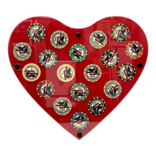 Bugsy's Hideaway アートフレーム カジノチップ ハート