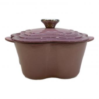 LE CREUSET (ルクルーゼ) ココット・フルール モーヴピンク