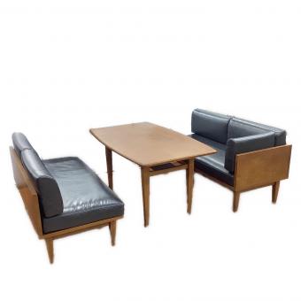 UNICO (ウニコ) WICK ソファー ダイニング 3点セット ブラウン×ブラック