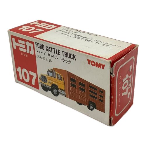 TOMY (トミー) トミカ NO.107 フォード キャトル トラック 赤箱 馬 付き