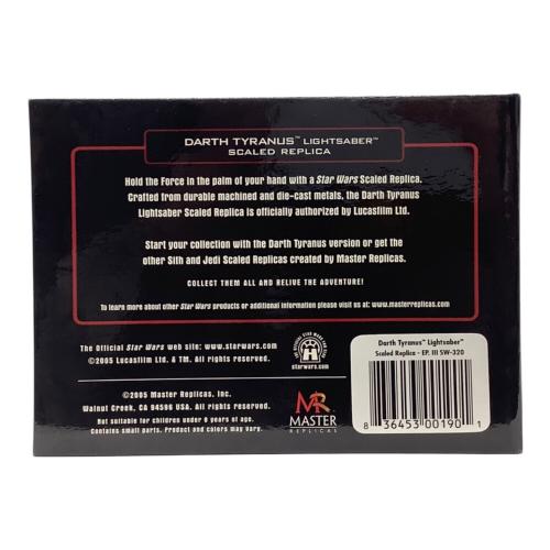 MASTER REPLICAS (マスター レプリカ) ダース・タイラナス レプリカミニライトセーバー EP.Ⅲ 45 SCALE STAR WARS SW-320