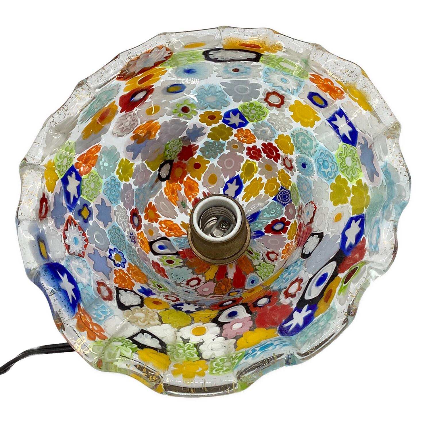 ELI VETRI D'arte ミルフィオリテーブルランプ ムラーノグラス