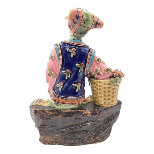 林乃河 中国 石湾陶器 婦人人形 美人像