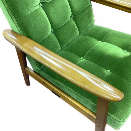 カリモク60 (カリモクロクマル) Kチェア1シーター モケットグリーン