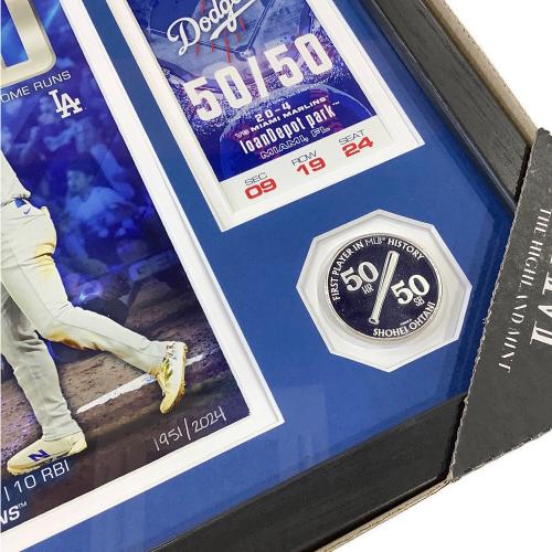 大谷翔平 50本塁打 50盗塁 達成記念品 コイン フォトミント リミテッド品 ドジャース