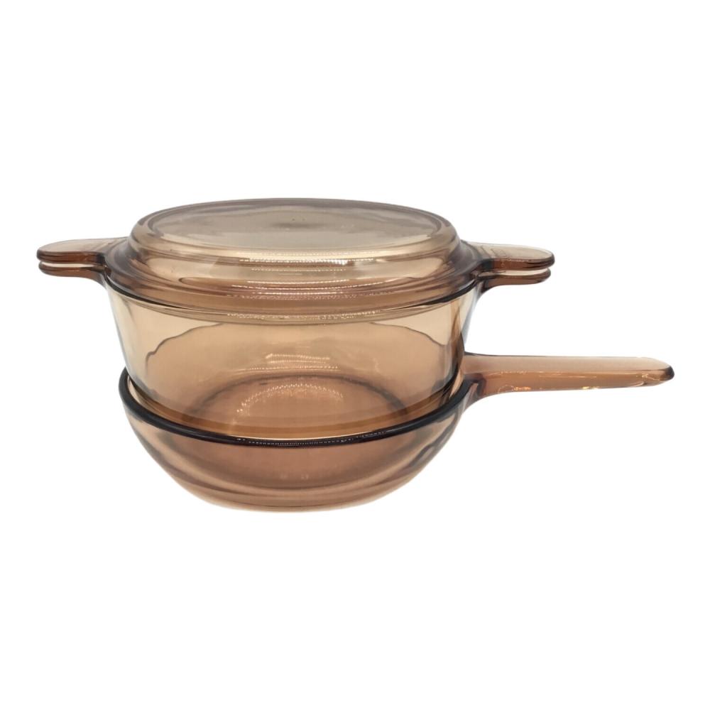 ビジョン　クランベリー　片手鍋　フライパン　パイレックス鍋 3点セット ビジョン クランベリー 片手鍋 フライパン パイレックス鍋 3点セット