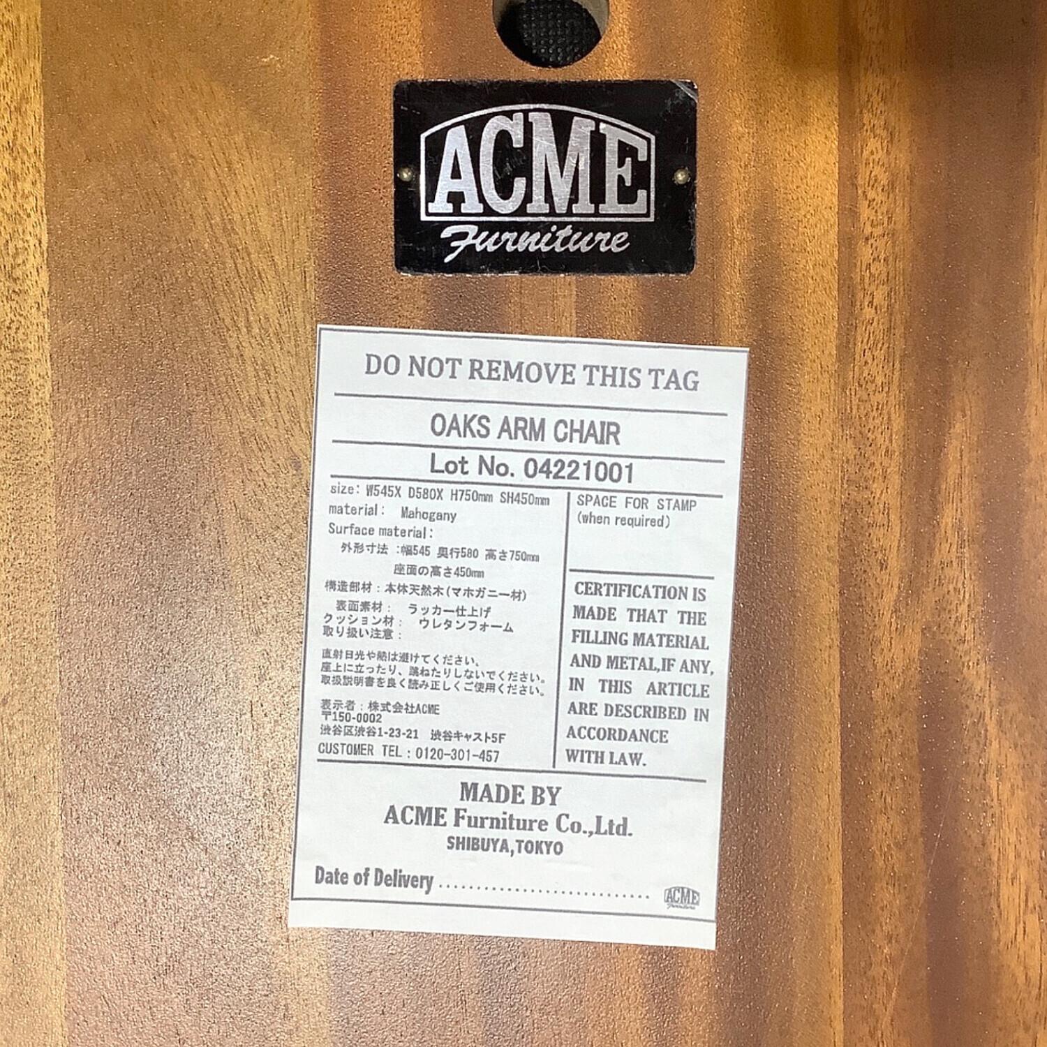 美品ACME Furniture OAKS ARM CHAIR カーキ 楽天市場】アクメファニチャー ACME Furniture OAKS ARM CHAIR