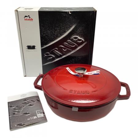 Staub (ストウブ) 両手鍋 ブレイザー ソテーパン 24cm チェリー