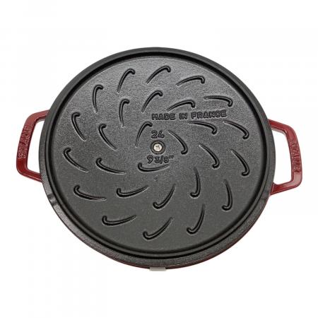 【美品】ストウブ staub ブレイザーソテーパン 24cm チェリー Staub (ストウブ) 両手鍋 ブレイザー ソテーパン 24cm チェリー