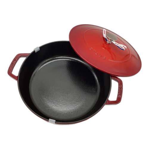 Staub (ストウブ) 両手鍋 ブレイザー ソテーパン 24cm チェリー 12612406 チェリー 12612406 ブレイザー ソテーパン