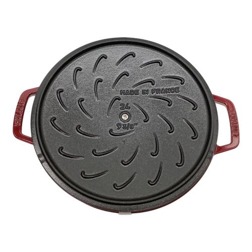 Staub (ストウブ) 両手鍋 ブレイザー ソテーパン 24cm チェリー 12612406 チェリー 12612406 ブレイザー ソテーパン