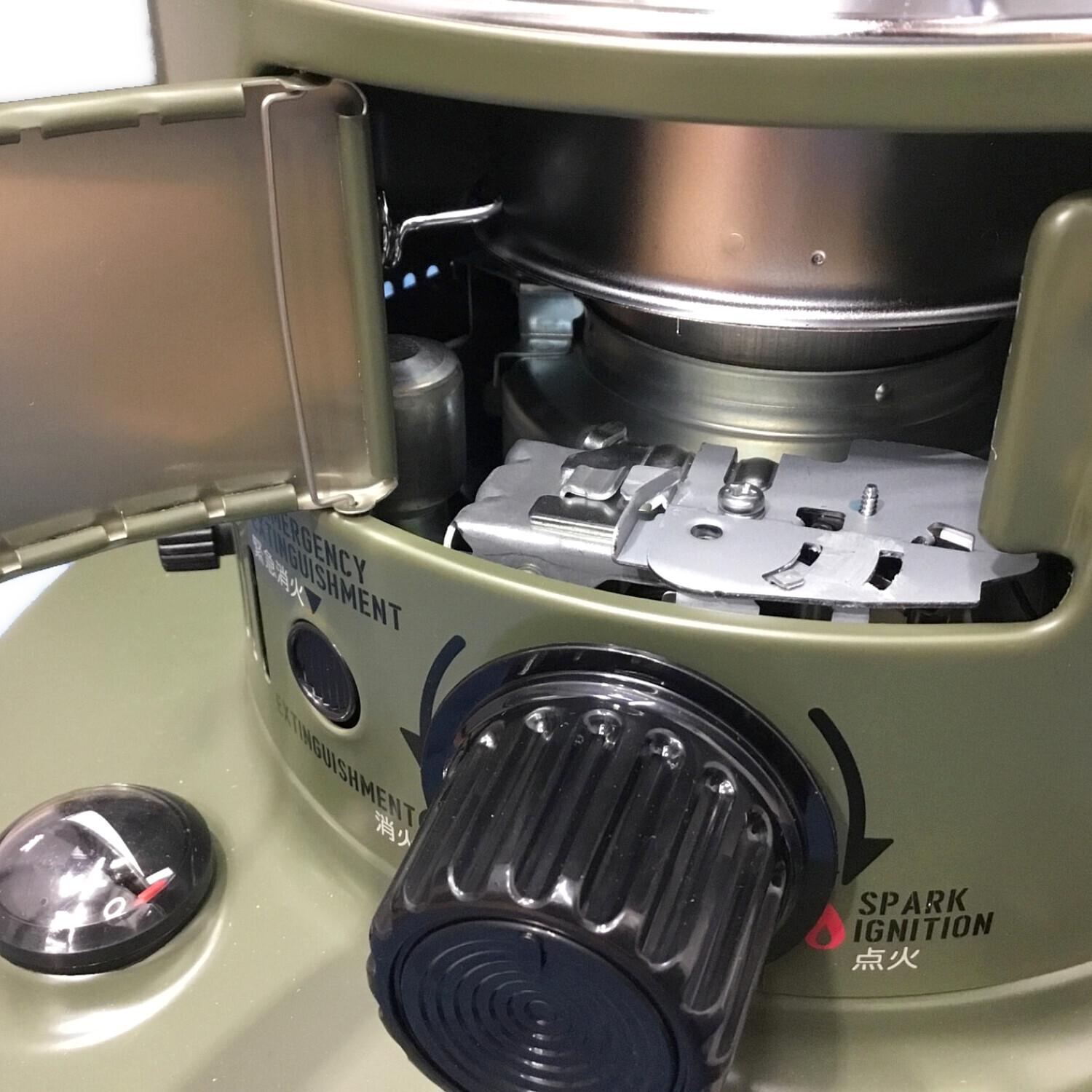 石油ストーブ RR-GER25 2023年製 グリーン×シルバー 収納ケース付 PSC