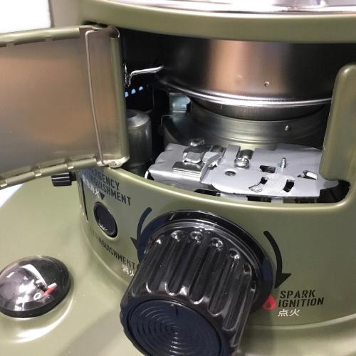 石油ストーブ RR-GER25 2023年製 グリーン×シルバー 収納ケース付 PSCマーク(石油系)有