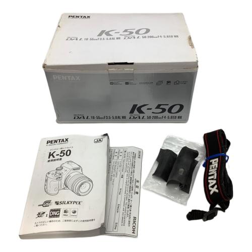 PENTAX (ペンタックス) K-50 ダブルレンズキット ホワイト デジタル一眼レフカメラ