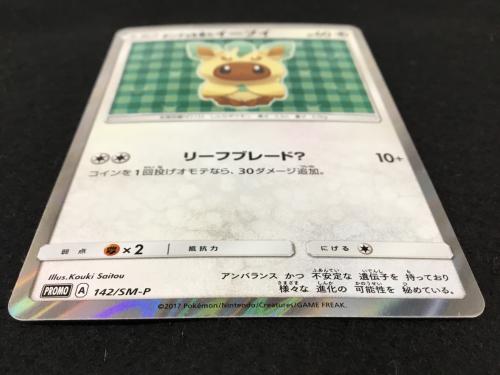 ポンチョを着たイーブイ リーフィアのポンチョイラスト版 PROMO A 142/SM-P ポケモンカード