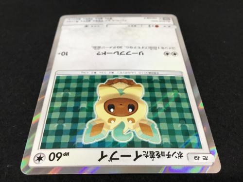 ポンチョを着たイーブイ リーフィアのポンチョイラスト版 PROMO A 142/SM-P ポケモンカード