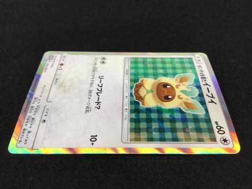 ポンチョを着たイーブイ リーフィアのポンチョイラスト版 PROMO A 142/SM-P ポケモンカード